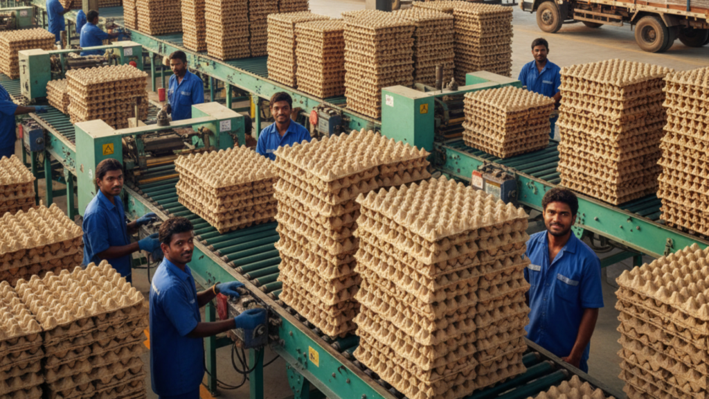 Discover how paper egg tray manufacturers in Tamilnadu support bulk egg suppliers with eco-friendly packaging powered by reliable recycled paper buyers.