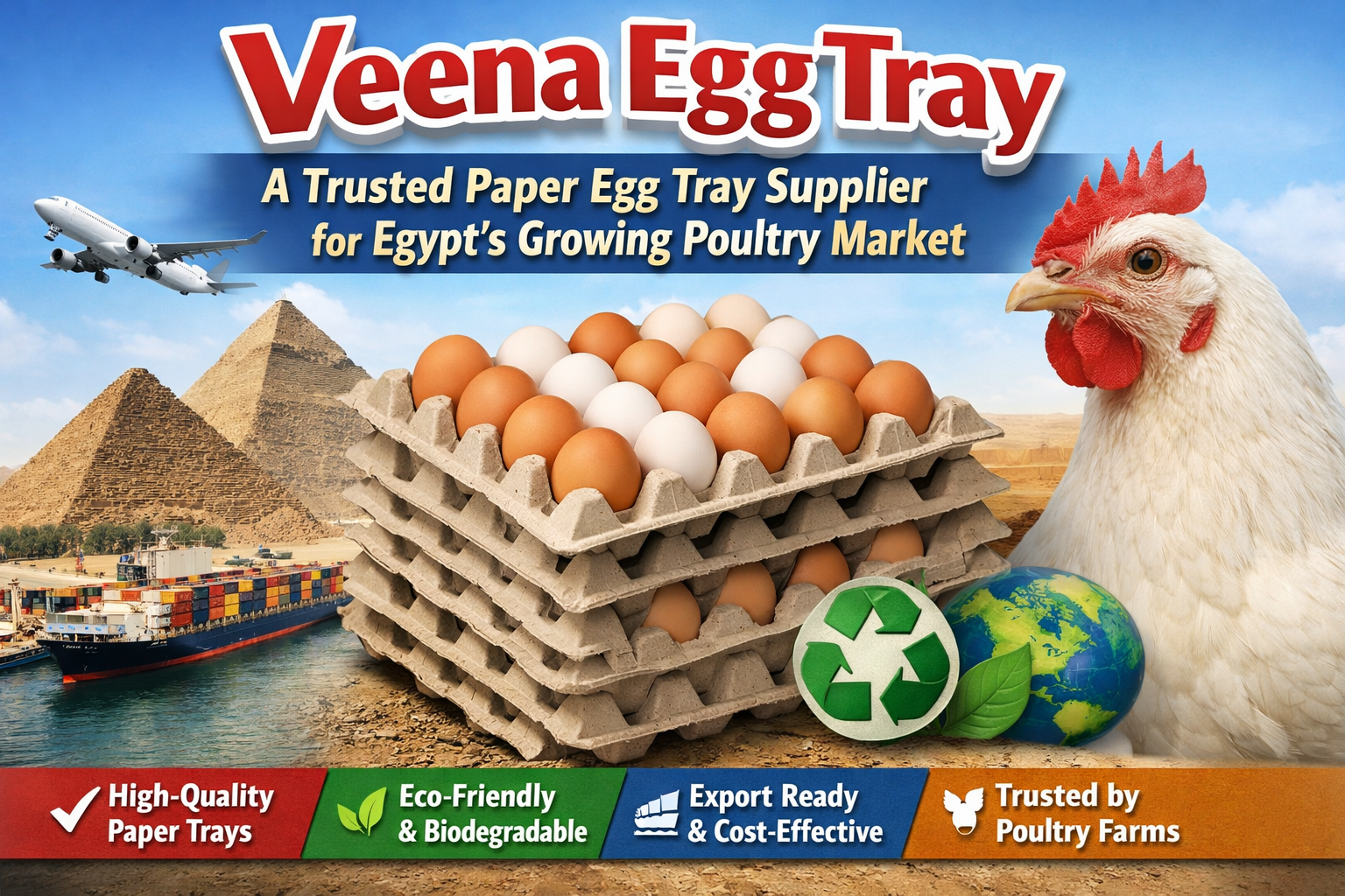 Veena Egg Tray: A Trusted Paper Egg Tray Supplier for Egypt’s Growing Poultry Market