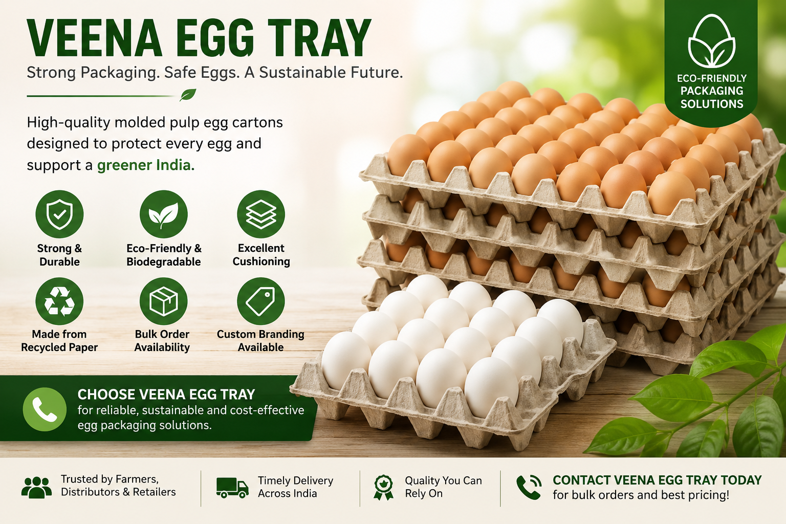 Egg Cartons in India: The Essential Packaging Solution for Eggs Veena Egg Tray