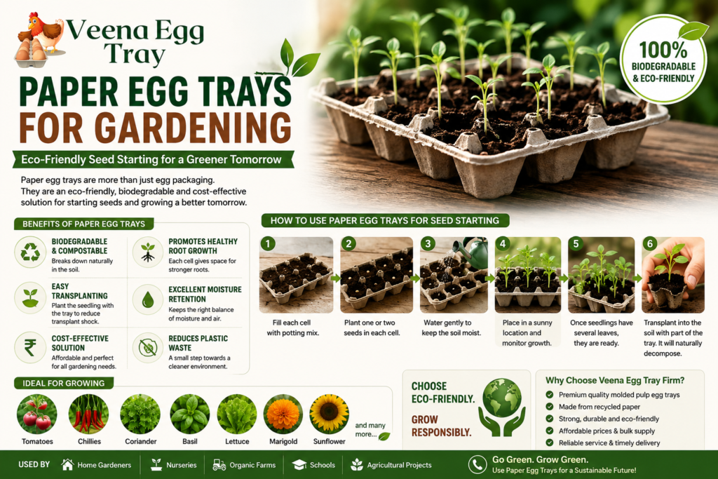 Paper Egg Trays for Gardening: The Eco-Friendly Seed Starting Solution | Veena Egg Tray